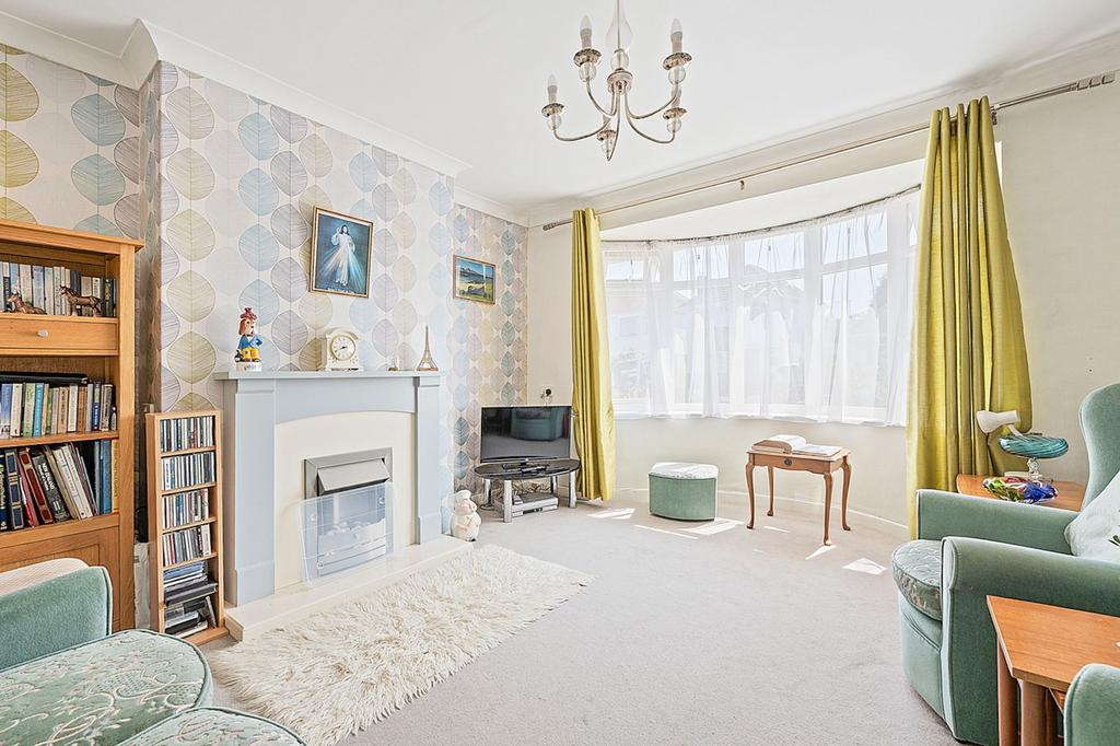 Living room, fireplace
