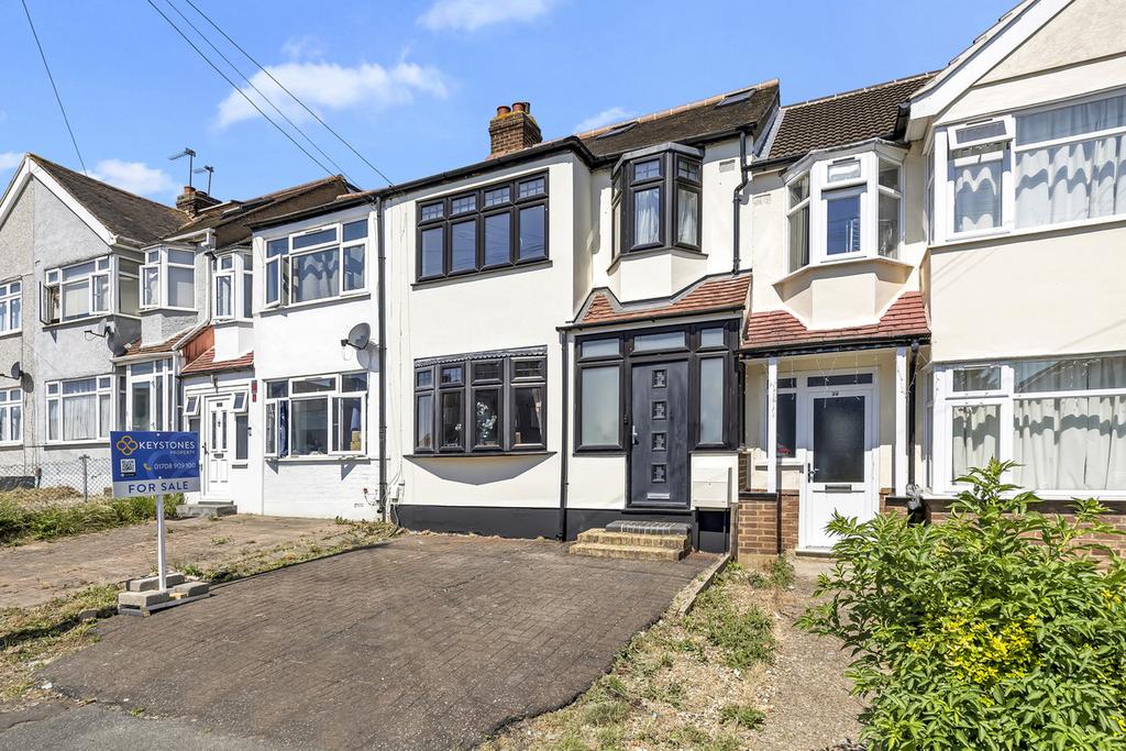 Semi-detached house exterior, driveway