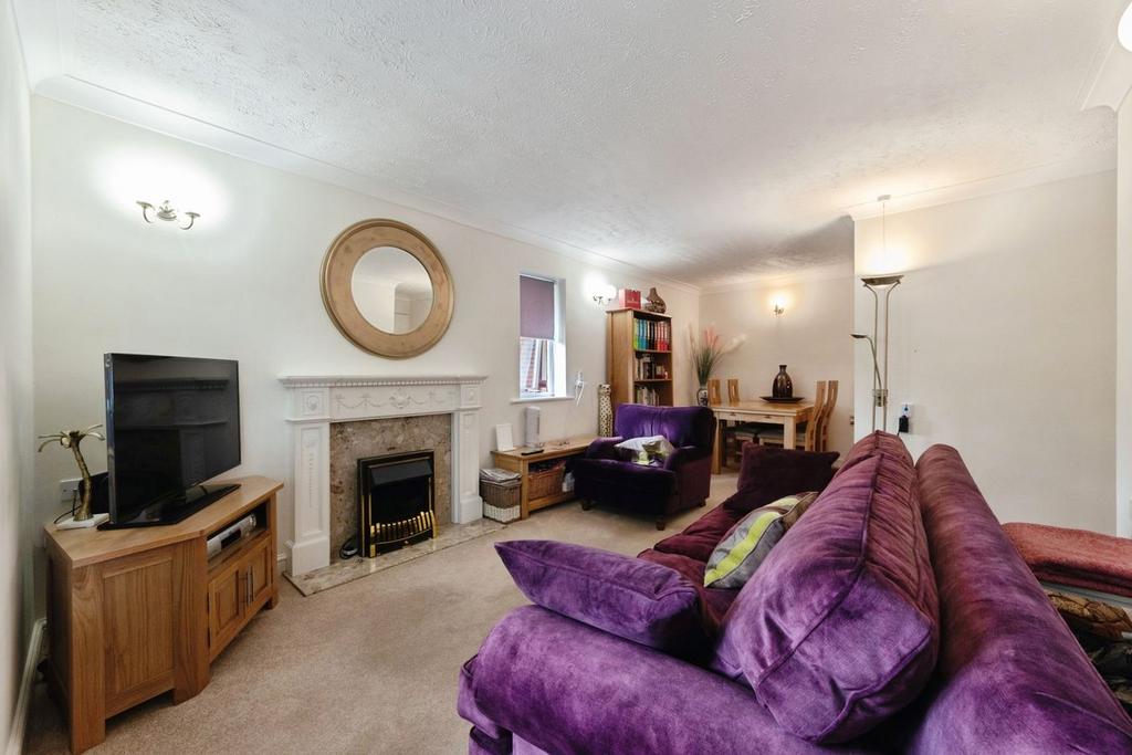 Living room, fireplace