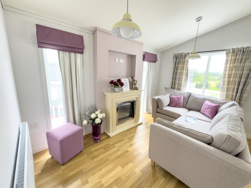 Living room, fireplace