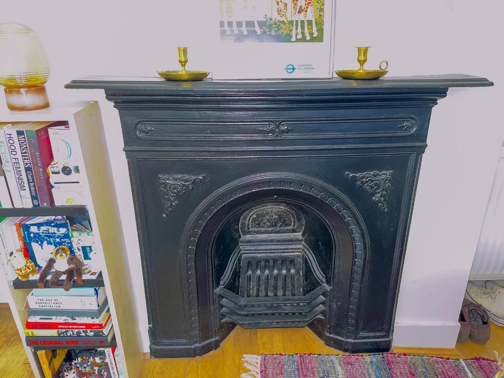 Living room, fireplace