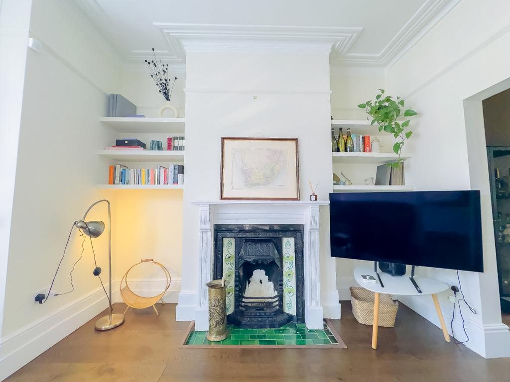 Living room, fireplace