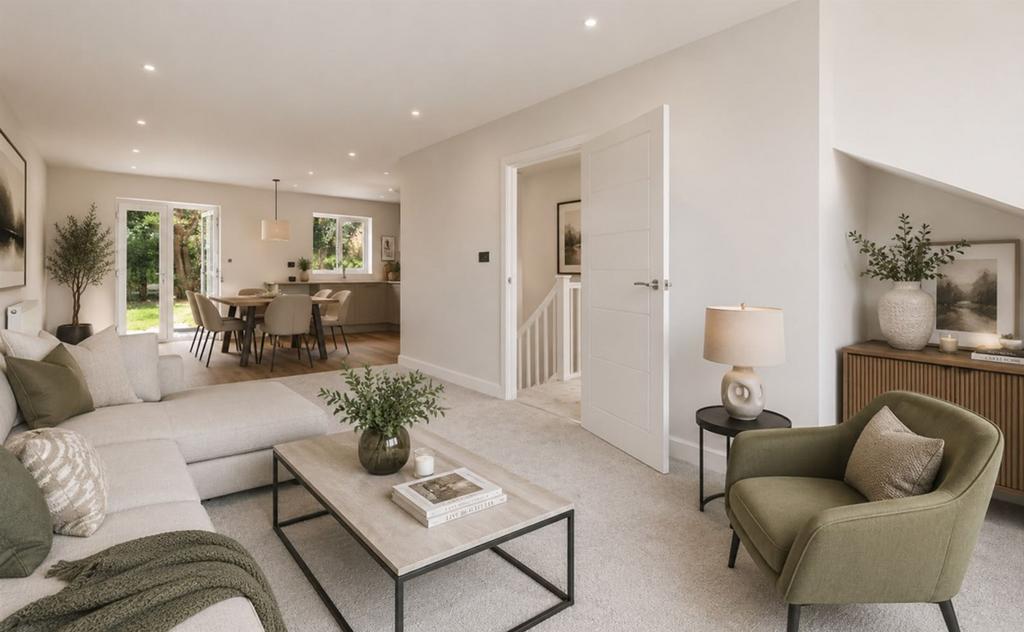 Open-plan living area, open plan living