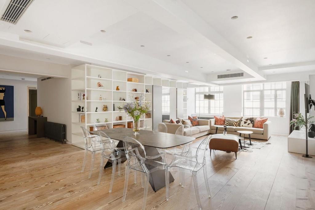 Open-plan living area, open plan living