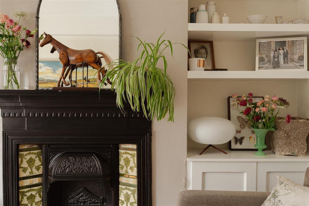 Living room, fireplace