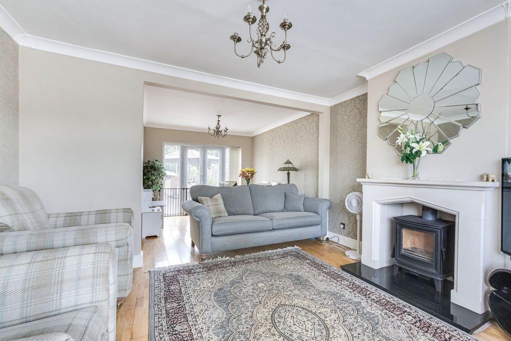 Living room, fireplace