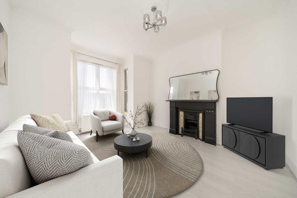 Living room, fireplace