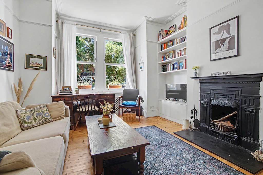 Living room, fireplace
