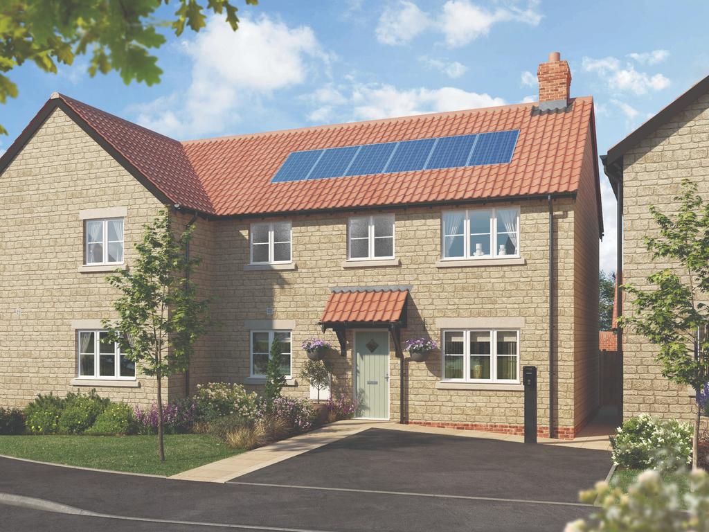 House exterior, solar panels