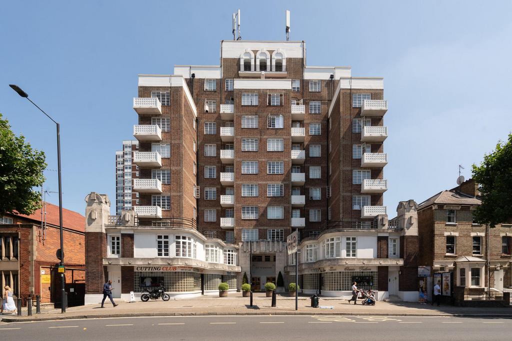 Apartment building facade, block of apartments