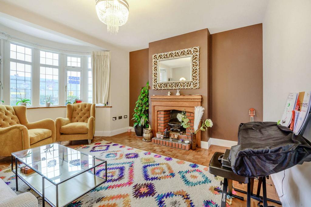 Living room, fireplace