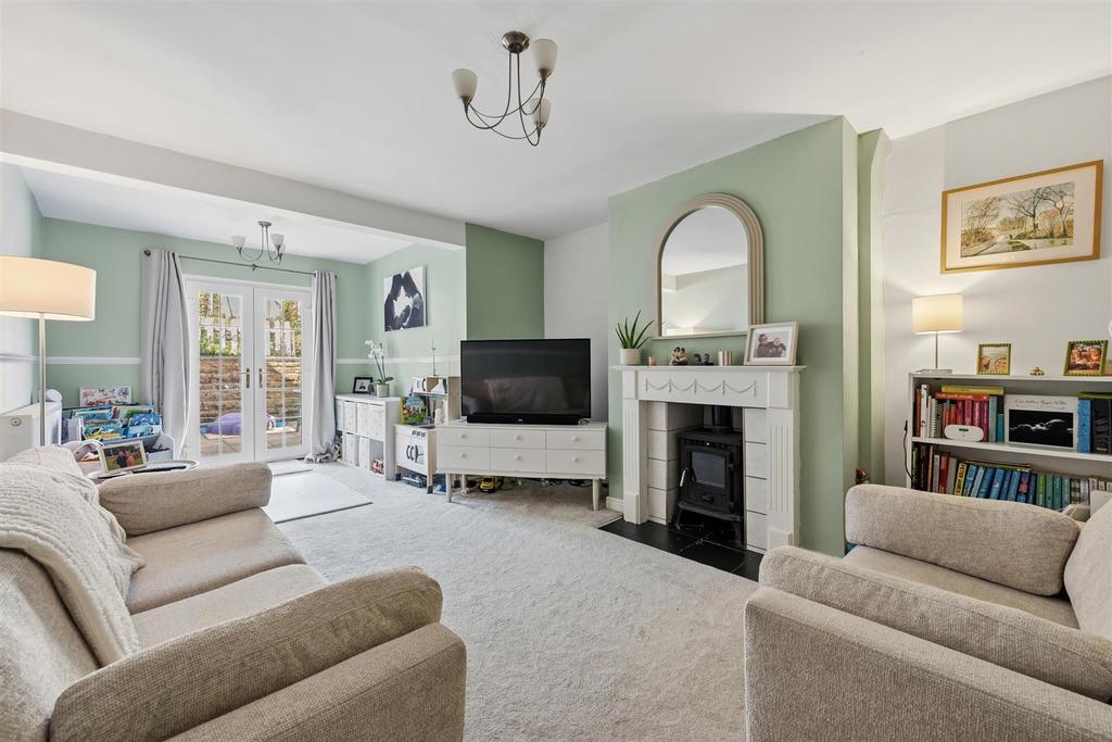 Living room, fireplace