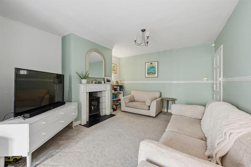 Living room, fireplace