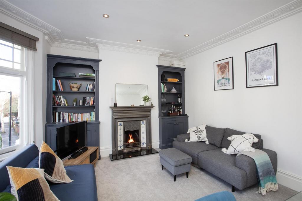 Living room, fireplace