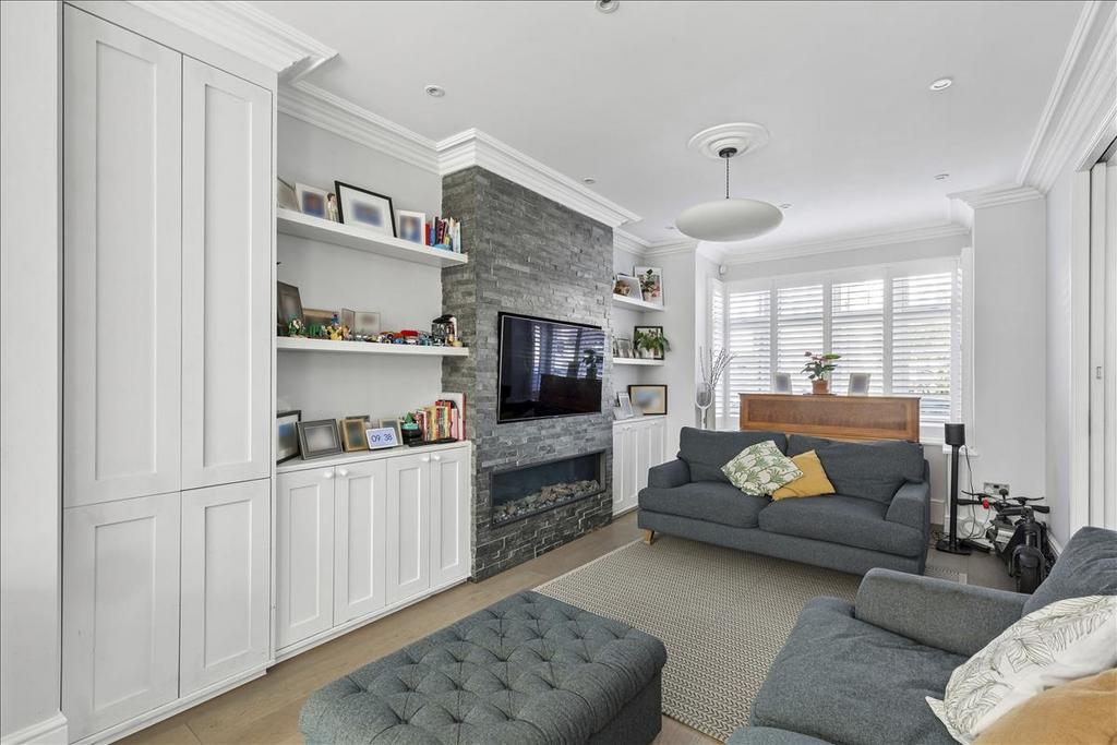 Living room, fireplace