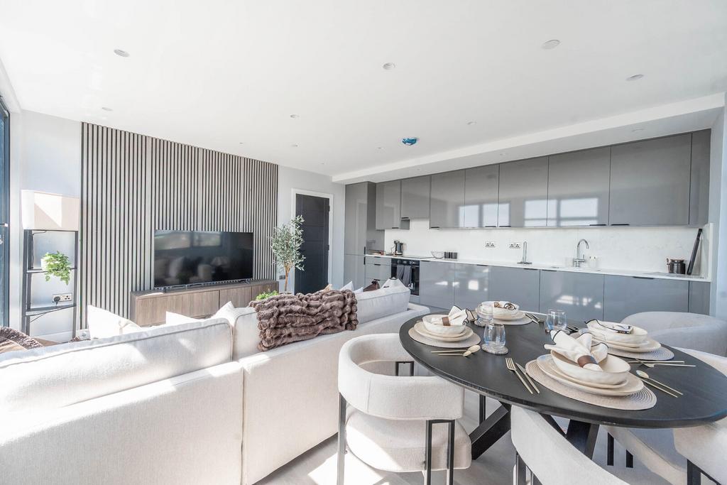 Open-plan living area, open plan living