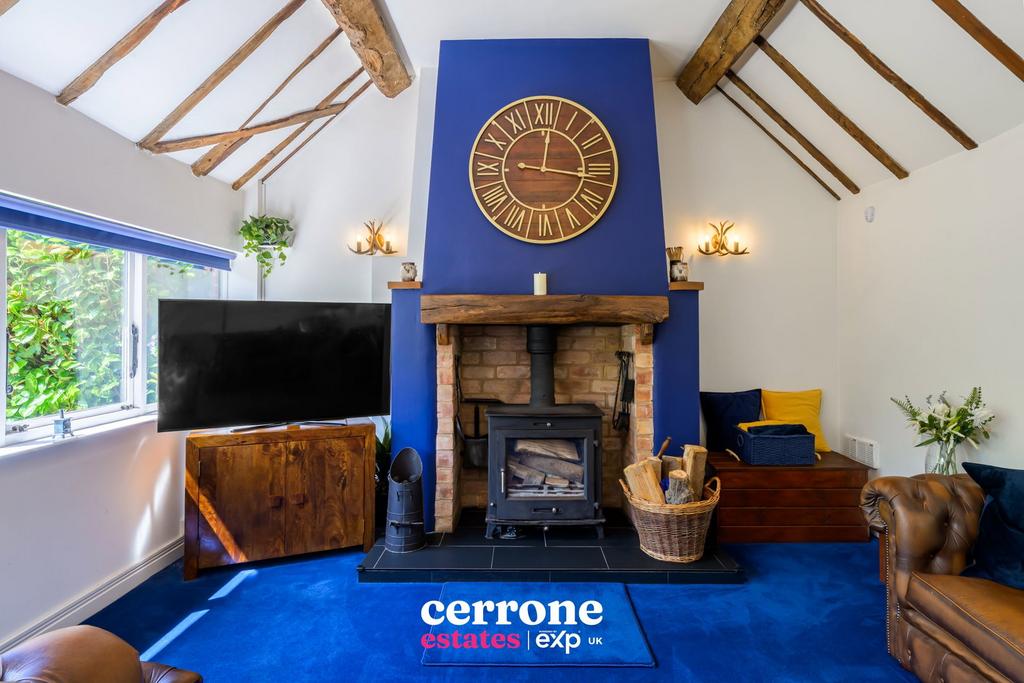 Living room, fireplace