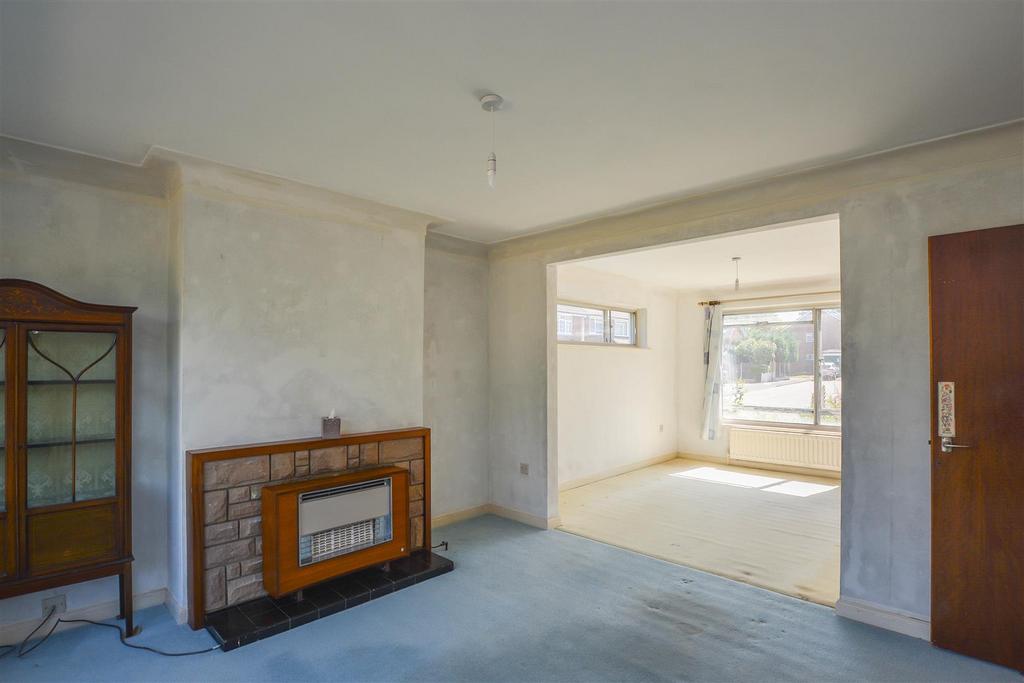Living room, fireplace