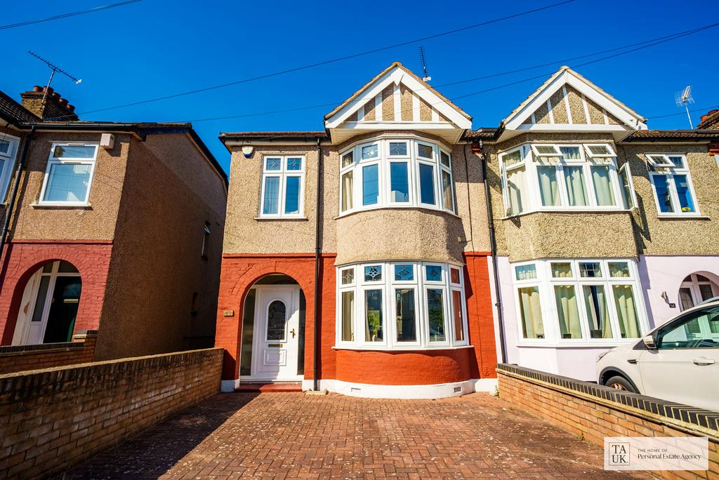 Semi-detached house exterior, driveway