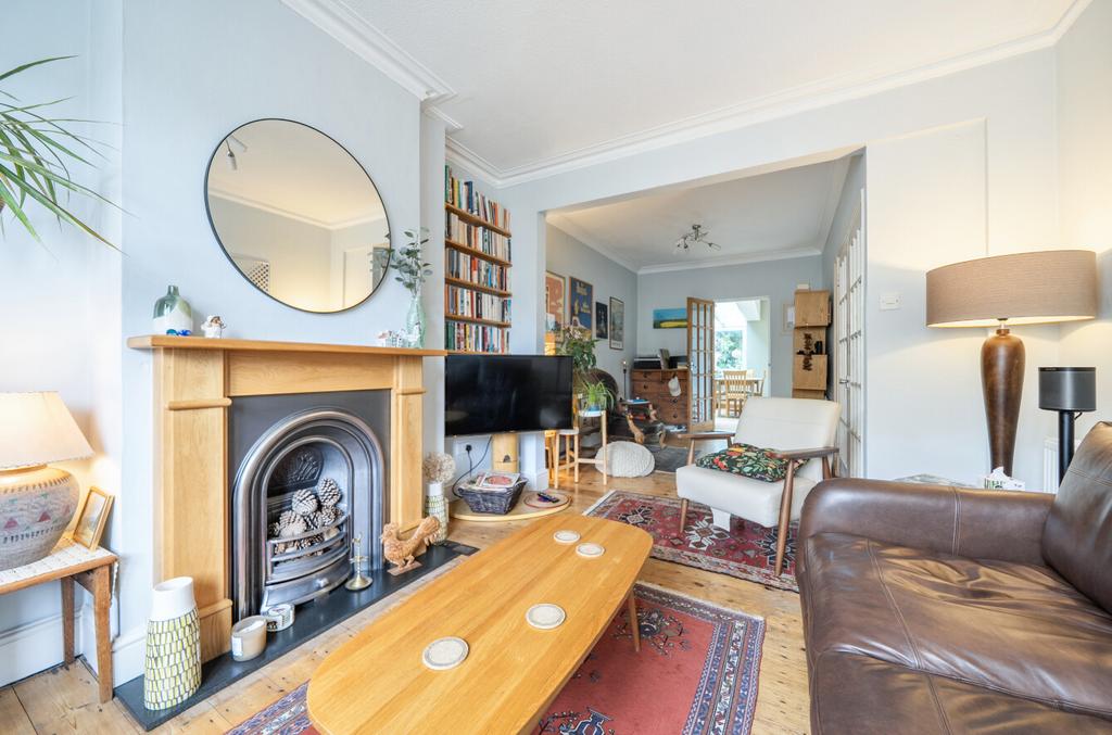 Living room, fireplace