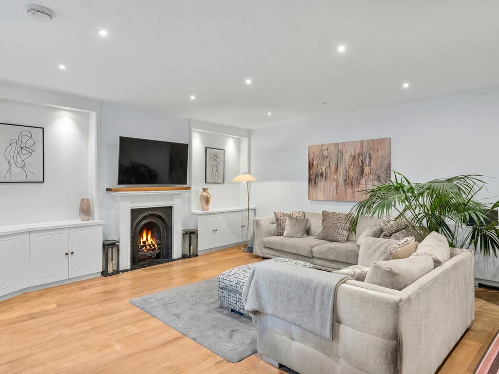 Living room, fireplace