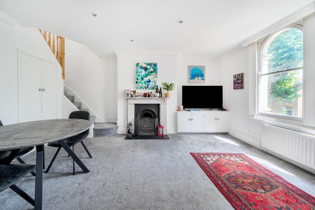 Open-plan living area, open plan living, fireplace