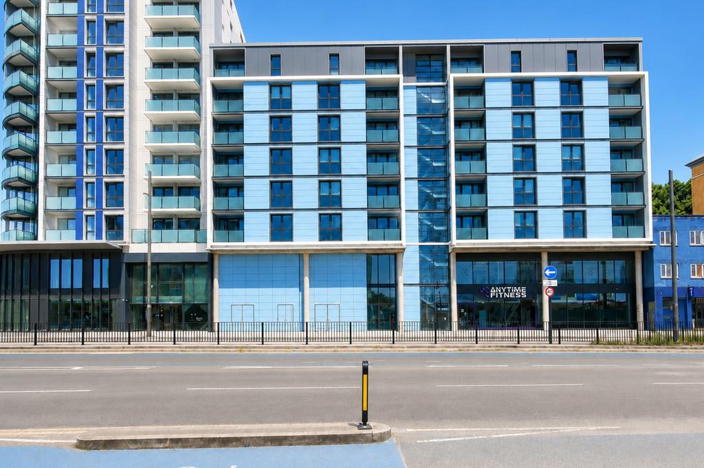 Apartment building facade, block of apartments