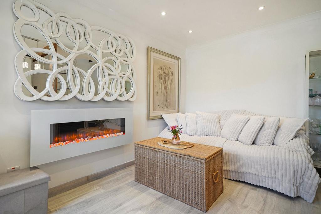 Living room, fireplace