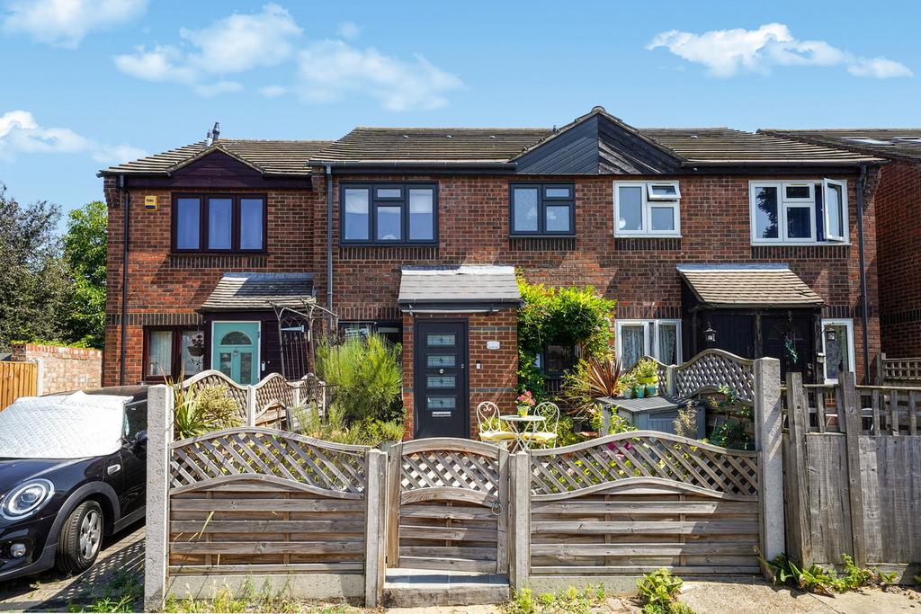 Semi-detached house exterior, driveway