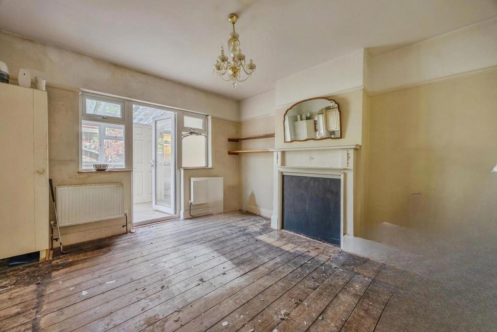 Living room, fireplace