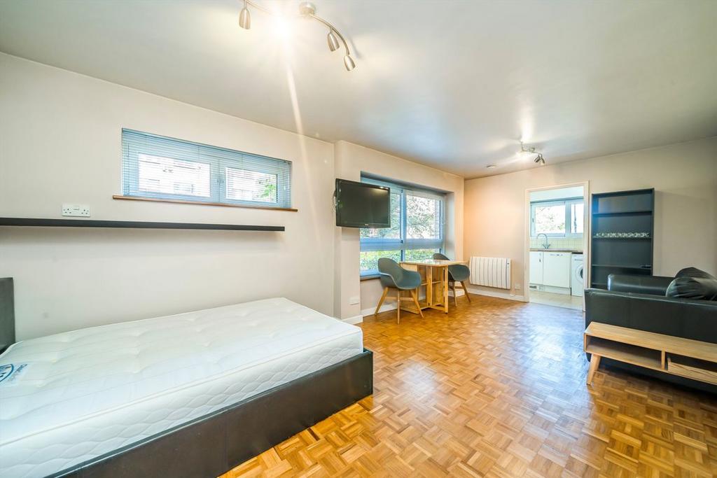 Studio apartment interior, open plan living