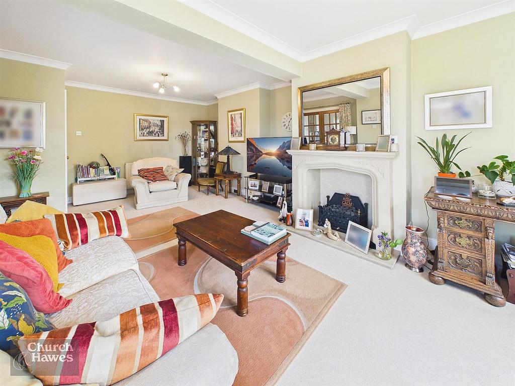 Living room, fireplace