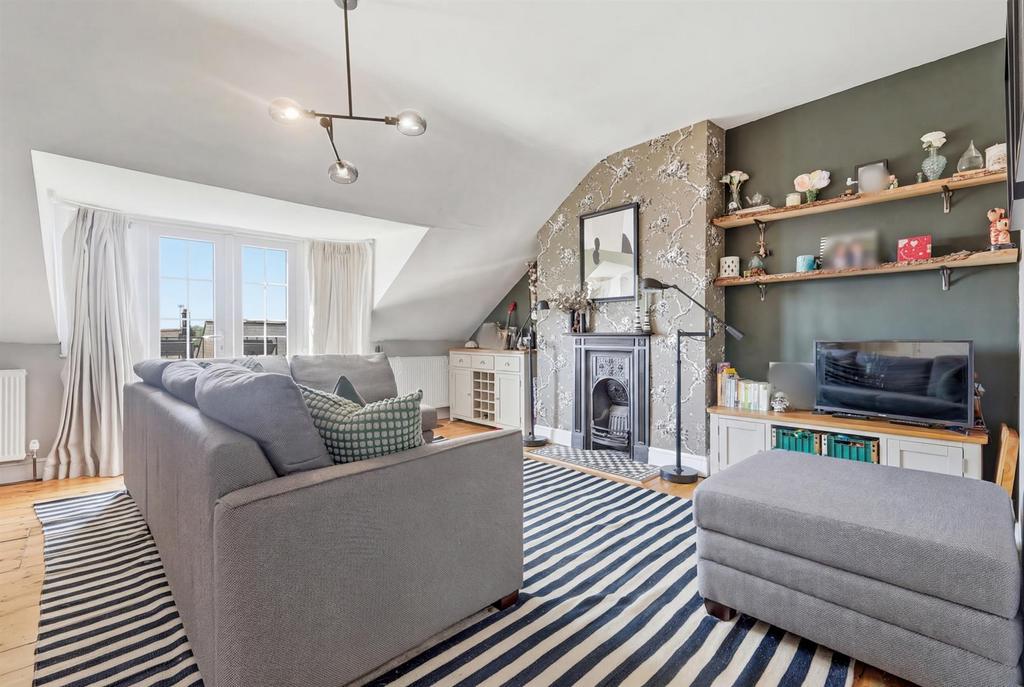 Living room, fireplace