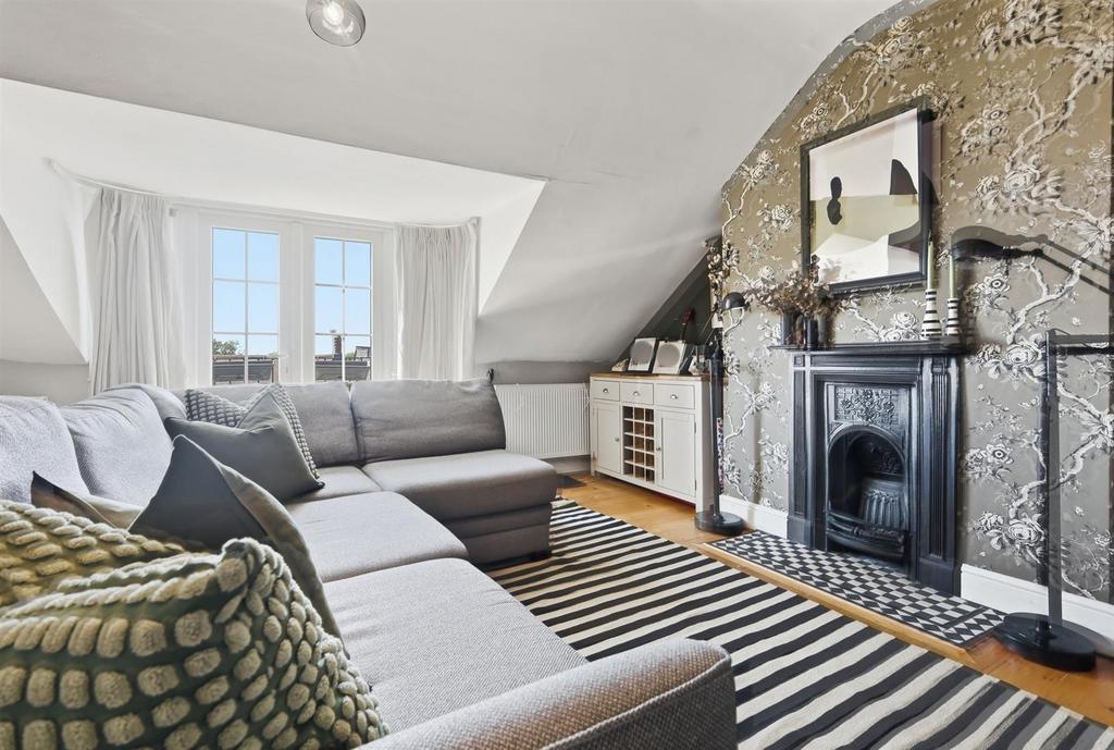 Living room, fireplace