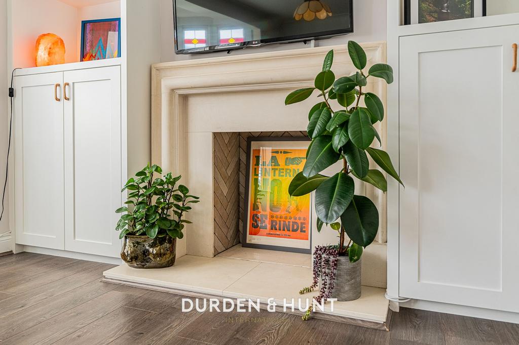 Living room, fireplace