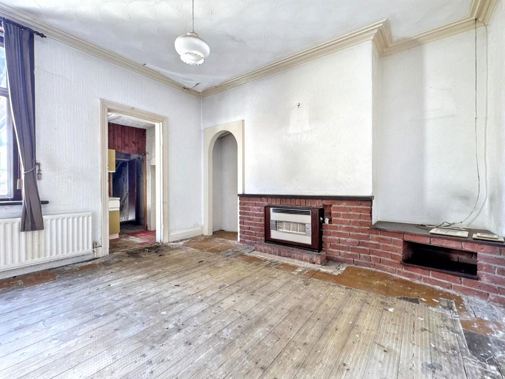 Living room, fireplace