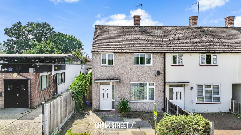 Semi-detached house exterior, driveway