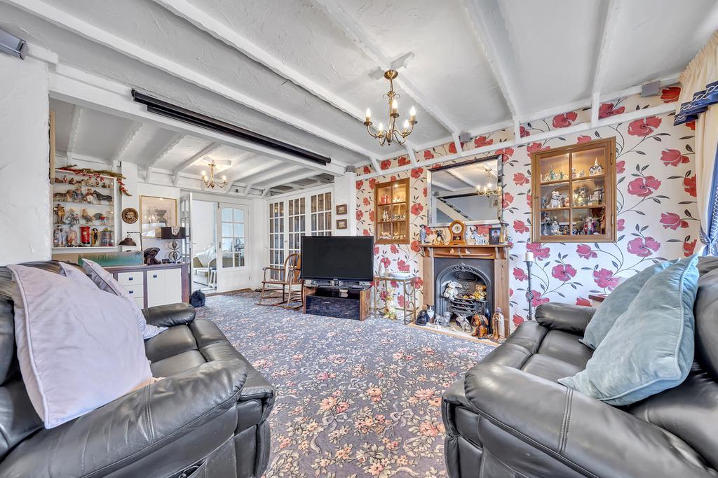 Living room, fireplace
