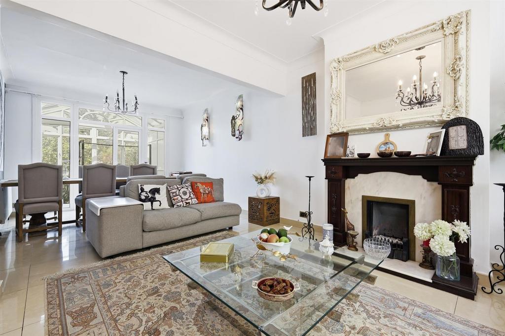 Living room, fireplace