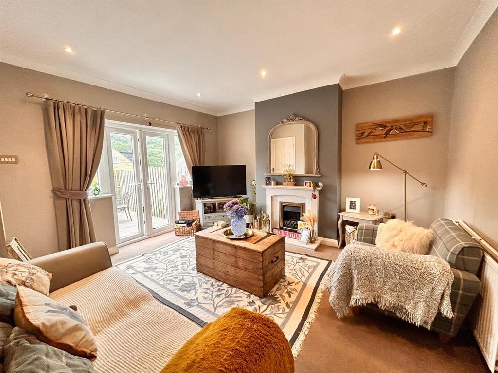 Living room, fireplace