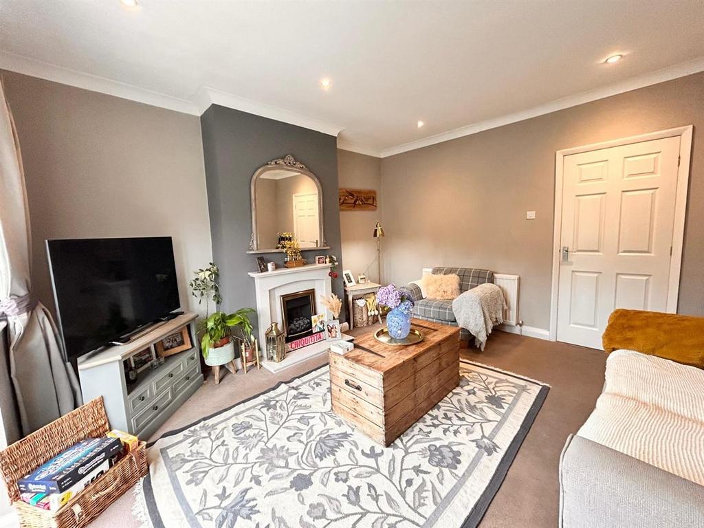 Living room, fireplace