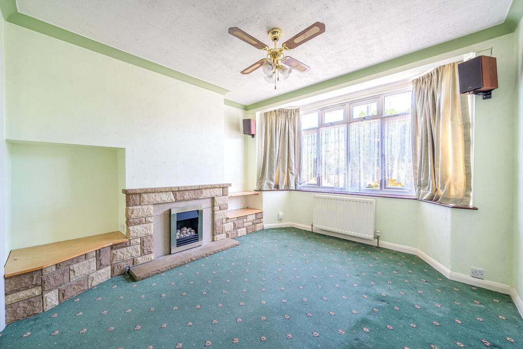 Living room, fireplace