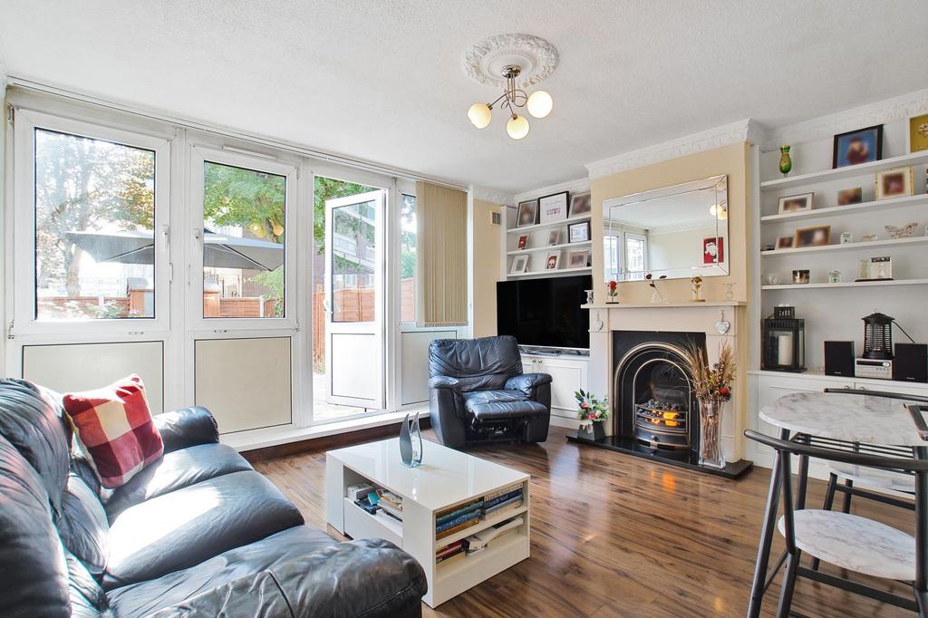 Living room, fireplace