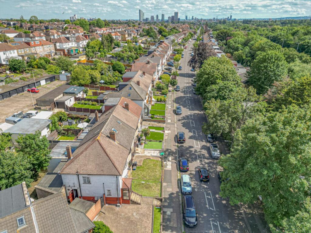 Aerial view, land