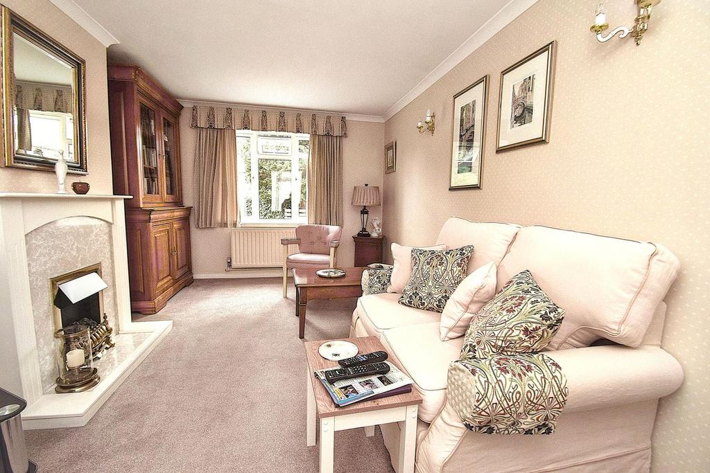 Living room, fireplace