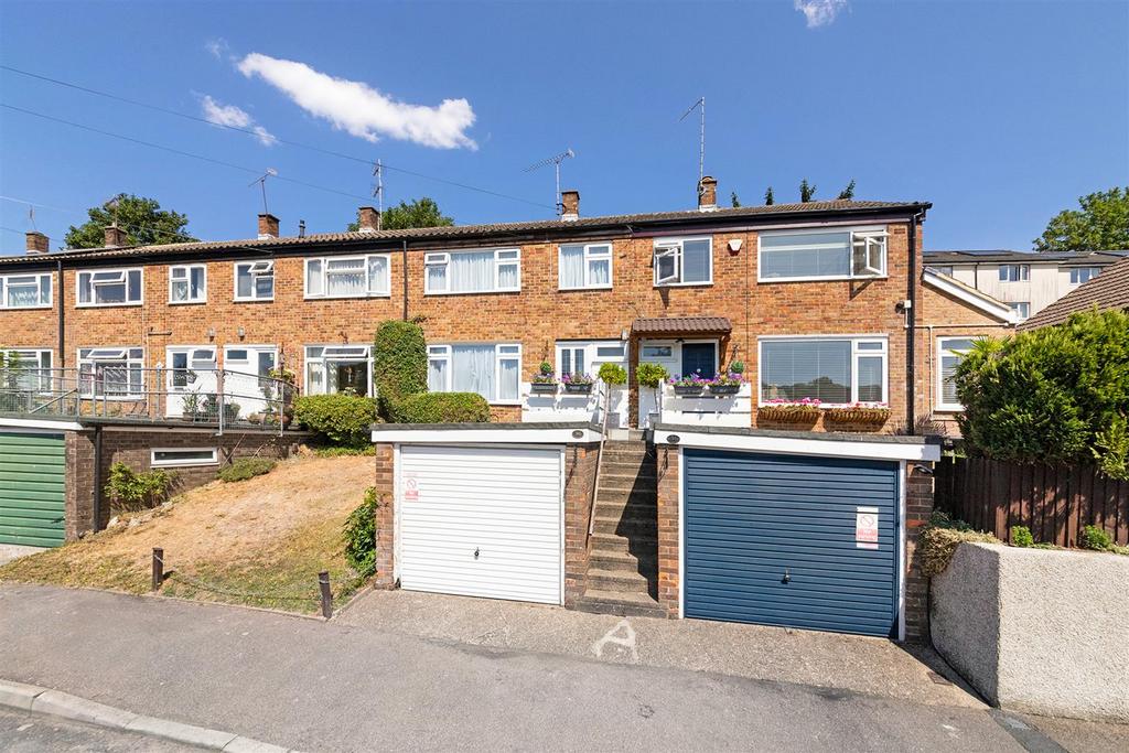 Semi-detached house exterior, driveway