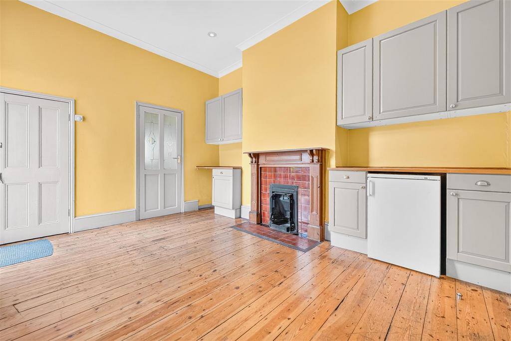 Living room, fireplace