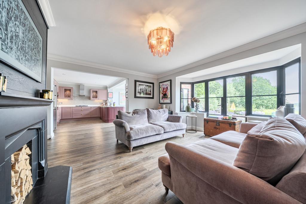 Living room, fireplace