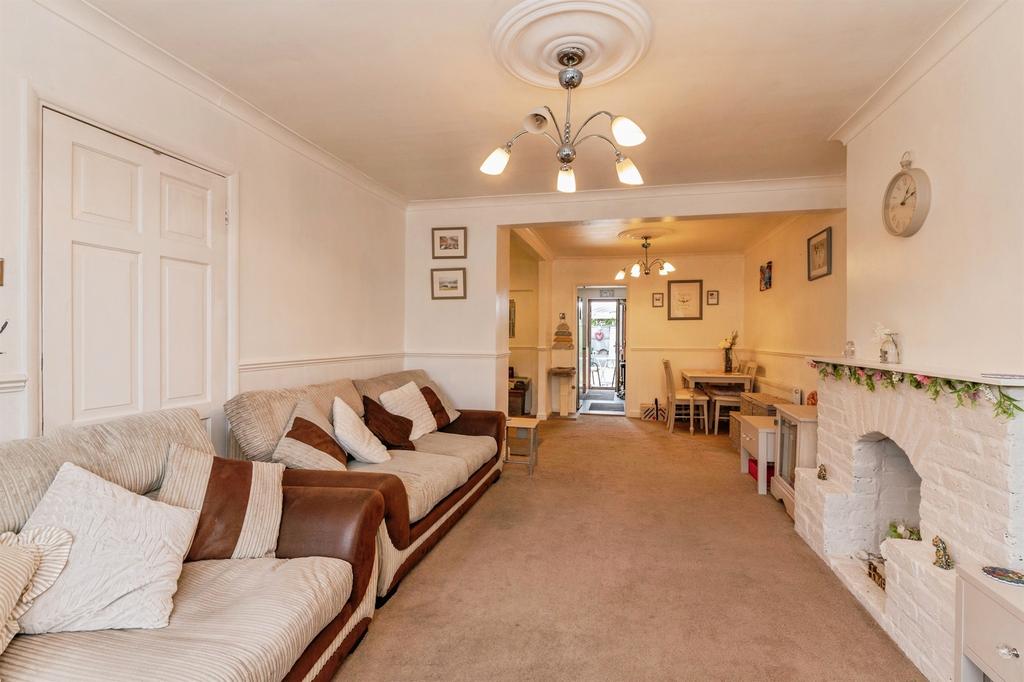 Living room, fireplace