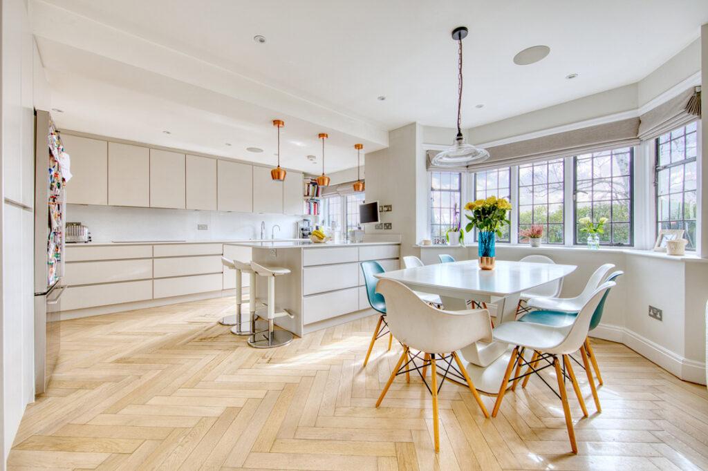 Open-plan living area, open plan living